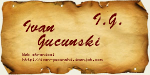 Ivan Gucunski vizit kartica